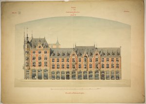 Rathskeller ny bygning, Halle (Saale), Sachsen-Anhalt, Tyskland, Elevation