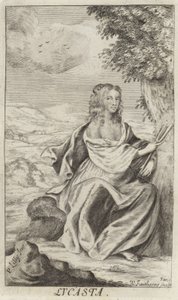 Portræt af Lucasta (Lucy Sacheverell) af Peter Lely