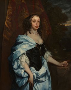 Portræt af fru Leneve, ca. 1657 (olie på lærred) af Peter Lely