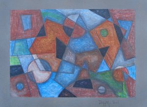 UPWARD THRUST, 2021 (AKRYL PÅ PLADE) af Peter McClure