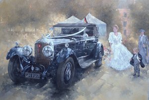 Bentley and Bride (olie på lærred) af Peter Miller