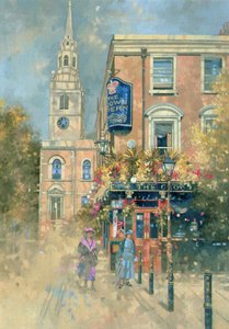 Crown Tavern, Clerkenwell, 2000 (olie på lærred) af Peter Miller