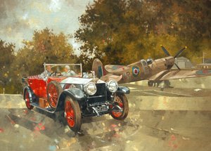 Ghost and Spitfire (olie på lærred) af Peter Miller