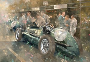 R. Parnells Maserati (olie på lærred)