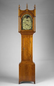 Tall Case Clock, ca. 1815 (ahorn, kirsebær, messing og jern)
