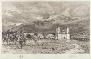 Santa Barbara Mission af Peter Moran