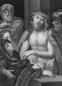 Ecce Homo, Esajas, kap. 53, v. 5 (gravering) af Peter Paul (after) Rubens