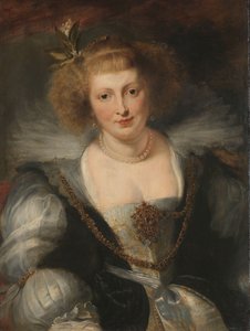 Portræt af Helena Fourment (1614-1673), kunstnerens anden hustru, ca. 1650 (olie på panel)