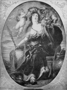 Portræt af Maria af Medici efter et maleri af Peter Paul Rubens (gravering) af Peter Paul (after) Rubens
