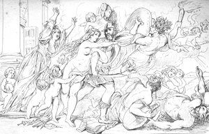 krigens raseri af Peter Paul (after) Rubens