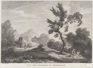 Udsigt over Birmingham, ca. 1755., ca. 1755. af Peter Paul Benazech