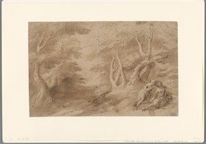 Landskab med kærligt par af Peter Paul Rubens (school of)