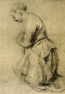 En bedende hyrdekvinde af Peter Paul Rubens