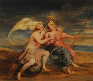Allegori om lykke og dyd (olie på plade) af Peter Paul Rubens