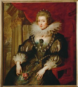 Anne af Østrig, dronning af Frankrig (maleri på træ) af Peter Paul Rubens