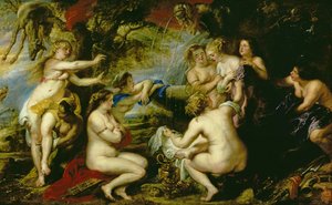 Diana og Callisto, ca. 1638-40 (olie på lærred) af Peter Paul Rubens