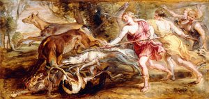 Diana og hendes nymferjagt - en model, af Peter Paul Rubens