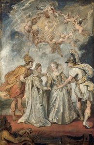 Det dynastiske ægteskab mellem Frankrig og Spanien (skitse til Medici-cyklussen) af Peter Paul Rubens