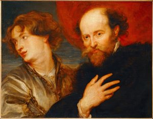Idealiseret dobbeltportræt af van Dyck og Rubens af Peter Paul Rubens