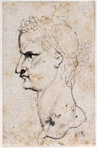Gaius Caligula, fra ti tegninger af otte af de første tolv Cæsarer, efter Giovanni da Cavinos medaljer (pen og blæk på papir) af Peter Paul Rubens