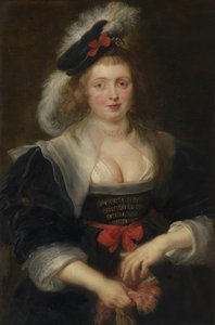 Helene Fourment, mens hun tager en handske på af Peter Paul Rubens