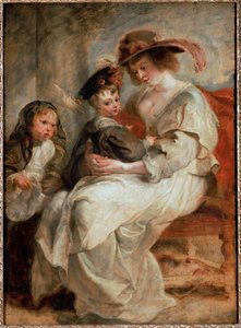 Helene Fourment med sine børn (olie på træ) af Peter Paul Rubens