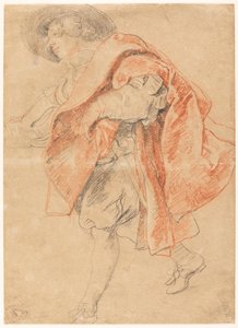En ung mand, der går ned ad en trappe af Peter Paul Rubens