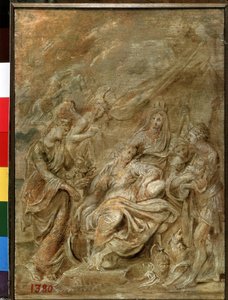 Fødsel af Dauphin Louis XIII (1601-1643) (Birth of the Dauphin Louis XIII). Maleri af Peter Paul (Pierre-Paul) Rubens (eller Peter Paul eller Petrus Paulus) (1577-1640). Olie på træ, 33,6 x 24 cm af Peter Paul Rubens