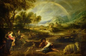 Landskab med en regnbue af Peter Paul Rubens