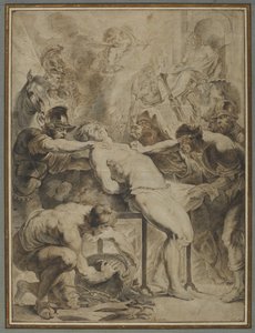 Saint Lawrences martyrium, 1550 af Peter Paul Rubens