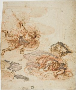 Kviksølv jagter to harpyer af Peter Paul Rubens