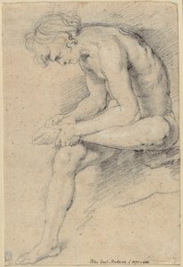 Nøgen ungdom i stillingen som Spinario af Peter Paul Rubens