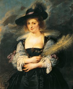 Portræt af Helene Fourment, af Peter Paul Rubens (1577-1640), Detail af Peter Paul Rubens