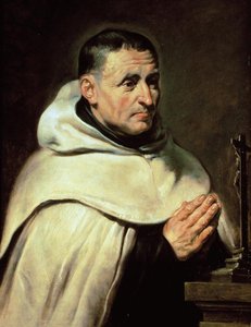 Portræt af en karmelit prior (olie på træ) af Peter Paul Rubens