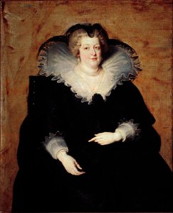 Portræt af dronningen af Frankrig Marie de Medicis (olie på lærred af Peter Paul Rubens