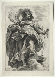 St. Catherine i skyerne af Peter Paul Rubens