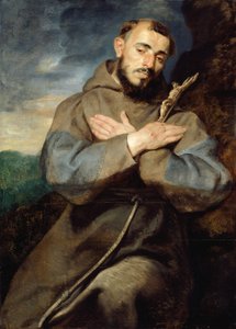 Den hellige Frans, ca. 1615 (olie på panel) af Peter Paul Rubens