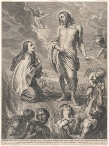 Den hellige Teresa af Ávila, der knæler foran Kristus og beder for sjælene i skærsilden af Peter Paul Rubens