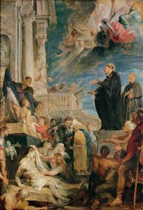 St. Francis Xavier Blessing the Sick (olie på lærred) af Peter Paul Rubens