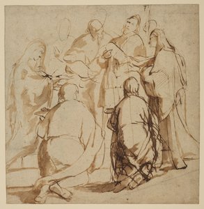Studier til præsentationen i templet af Peter Paul Rubens