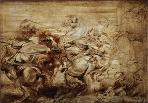 Studie til løvejagten (maleri af Peter Paul Rubens