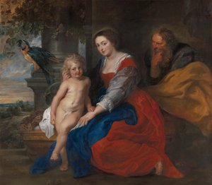 Den hellige familie med papegøjen af Peter Paul Rubens