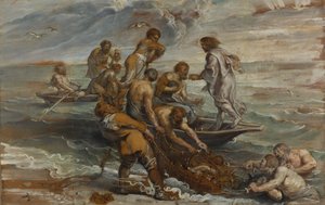 Det mirakuløse udkast til fisk, 1618-1619 af Peter Paul Rubens