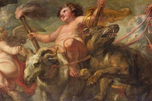 The Rubens Ceiling, Bankethus, Whitehall, ca. 1629-34 (olie på lærred) af Peter Paul Rubens