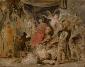 Roms triumf: Den unge kejser Konstantin hylder Rom af Peter Paul Rubens