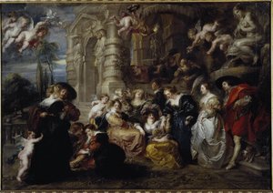 Kærlighedens have - olie på lærred af Peter Paul Rubens