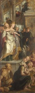 Tre kvindelige vidner. Skitse til højaltertavle, St. Bavo, Gent, 1612 af Peter Paul Rubens
