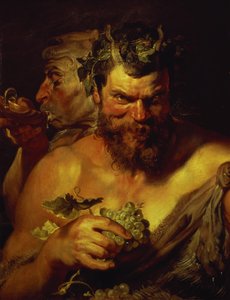 To Satyrer (olie på panel) af Peter Paul Rubens
