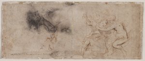 Venus afvæbner Mars, Drapery Study, ca. 163235. af Peter Paul Rubens