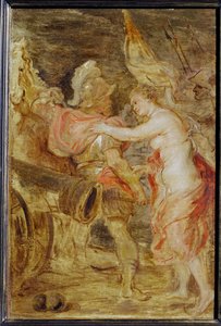 Venus ledsager Mars i krig (maleri på træ) af Peter Paul Rubens